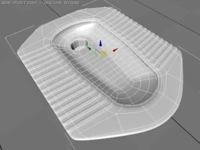 Squat toilet 3D model