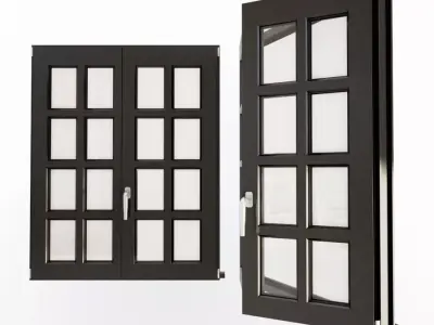 Multipan Black Window 3D model
