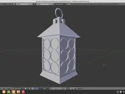 lantern with candle 3D model purchase