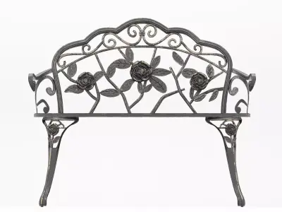 Garden bench Low-poly 3D model purchase