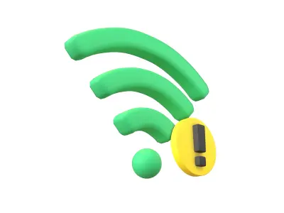 Wifi Problem Symbol v1 011 Low-poly 3D model