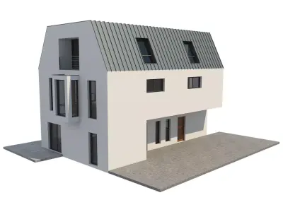Modern House 13 3D model purchase