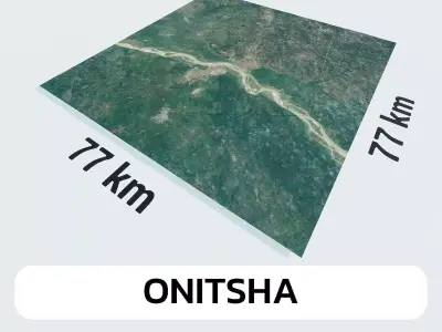 Onitsha Nigeria City Landscape 3D Model 3D model