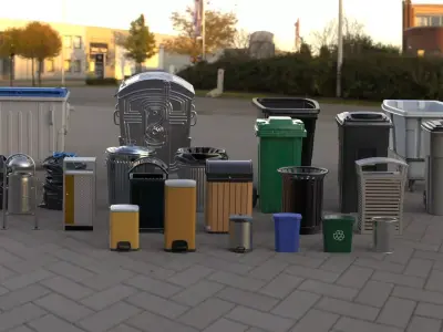 Free 23 Urban Trash and Garbage 3D Models  Indoor and Outdoor   Free 3D model