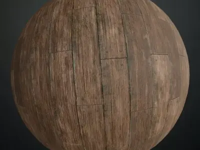 Antique Dark Weathered Timber Surface PBR Seamless Texture