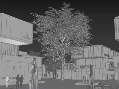 commercial street 3D model buy