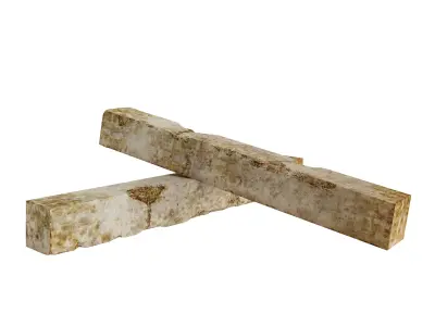 Damaged Column Low-poly 3D model