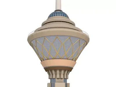 Milad Tower Low-poly 3D model
