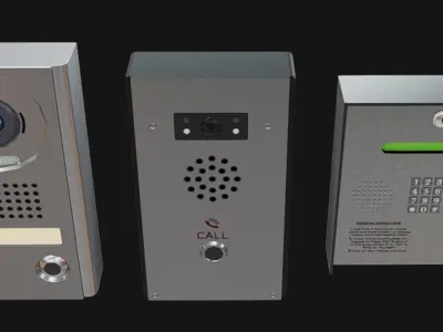 Door Intercom Pack 03 Low-poly 3D model