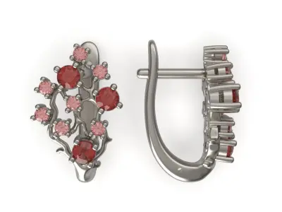 Botanical Earrings 3D print model