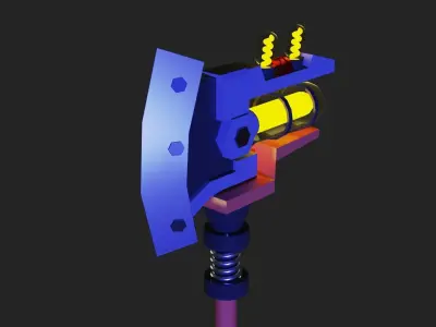 Stylized Axe Weapon Melee PBR Low-Poly Game Ready Low-poly 3D model