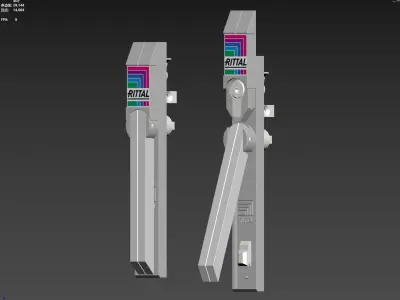  Electrical cabinet door handle lock 3D model