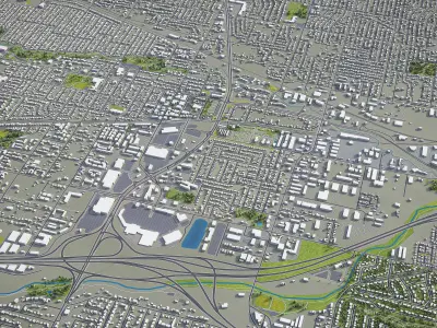 Arvada - City 3D Model Low-poly 3D model