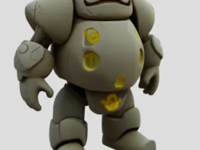 Disney-like Magical Golem - Stylized 3D Game Asset 3D model