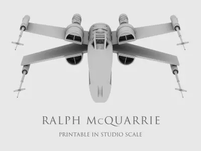Star Wars Ralph McQuarrie X-Wing Concept V2 3D print model