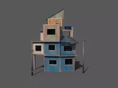 House 08 Low-poly 3D model