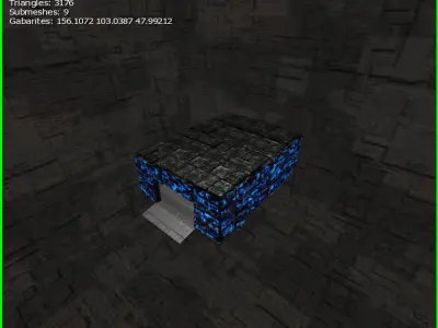 3D Greeble Mech Hangar Low-poly 3D model