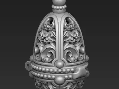 Pendant with hiding place 3D print model