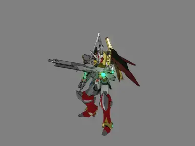 Attacker Gundam B 16 3D model