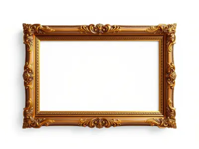 Ornate Gold Frame Model Pack for Detailed Visuals Low-poly 3D model