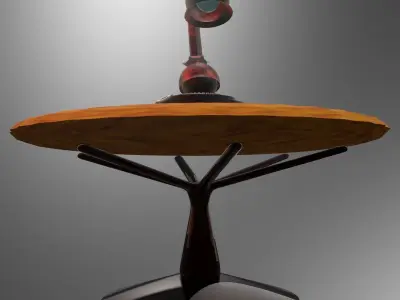 Lamp on the table 3D model