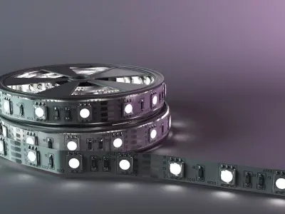 Led tape in a plastic case 3D model