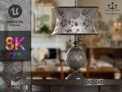 Lampshade-GL01-Silver Low-poly 3D model