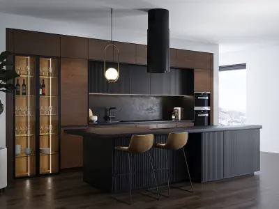 Modern kitchen 7 3D model
