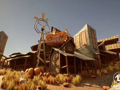 Stylized Farm Low-poly 3D model