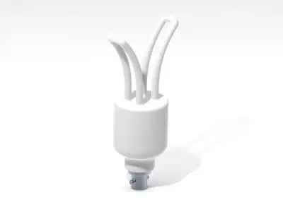 Elegant Flower CFL Bulb 3D print model