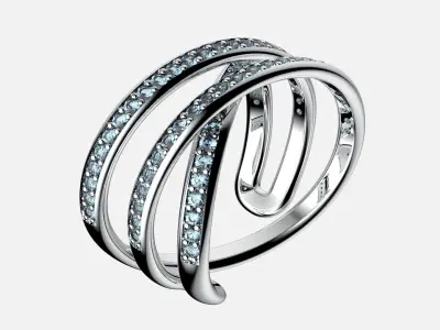 Infinity Cross Ring Jewelry Diamond Ring 3dm 3D print model 3D print model