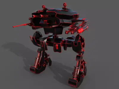 Mech Military Low-poly 3D model