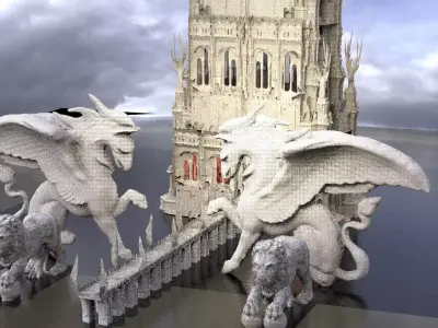 Palace of Pegasus Kit bash 3 3D model