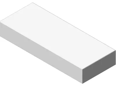 Concrete Block Step 100 40 15 Exterior Landscape Stair Element 3D model