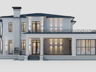 Neoclassical style house 3D model