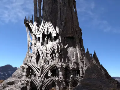 Fantasy Crypt dungeon tower  3D model