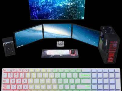 Gaming Room 3D model