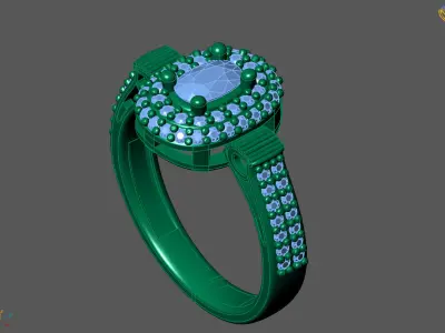 Women Rings 3DM STL Womens Rings DiamondDetails 3D print model 3D print model