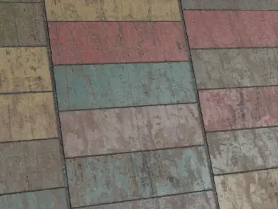 Vintage Painted Wood Planks PBR Seamless Texture purchase