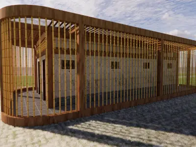 Public Restroom Building -B8 3D model