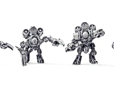 Dark Techno Velocirax Battle Thralls 3D print model