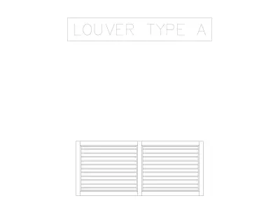 2D Aluminum Louver Top View 3D model