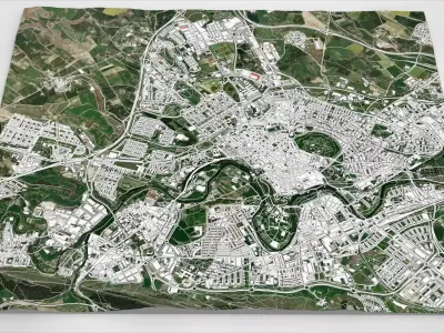 Cityscape Pamplona Spain 3D model