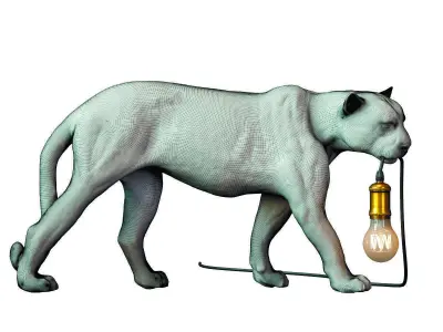 Floor Lamp Animal Bagheera 3D model