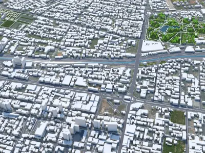 Shiraz City Iran Low-poly 3D model