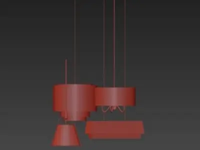 Tiered Drum Pendant Large 3D model
