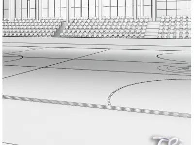 INDOOR ICE SKATING RINK 3D model