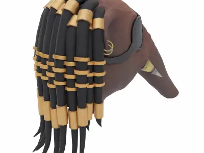 Elephant head rigged 3d model 3D model