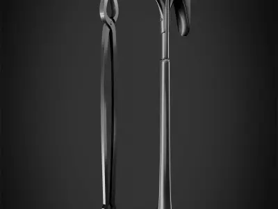 The Mandalorian Armorer Hammer and Tongs Tools for Cosplay 3D print model