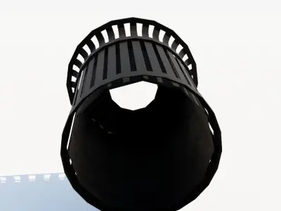 Trash Can Outdoor Low Poly 3D model Low-poly 3D model